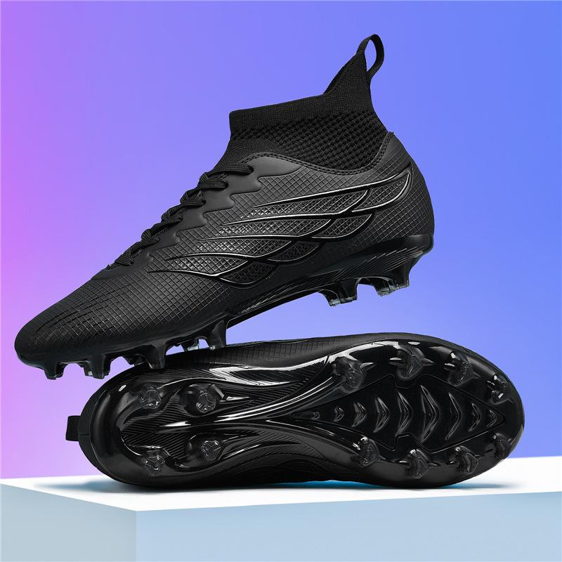 Youth Training Shoes Men'S High Top Football Shoes Large Size Sports Grass Outdoor Spike Competition