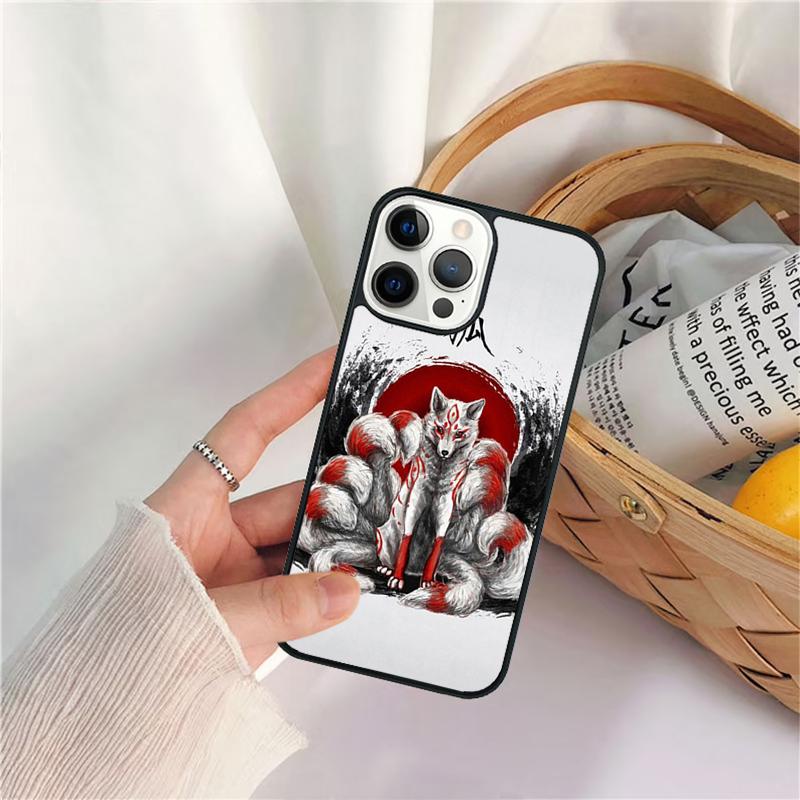 Kitsune Fox Art Celular Mobile Smartphone Cases For iPhone 17 Air 16 15 14 12 13 11 Pro MAX Plus Coque Fundas