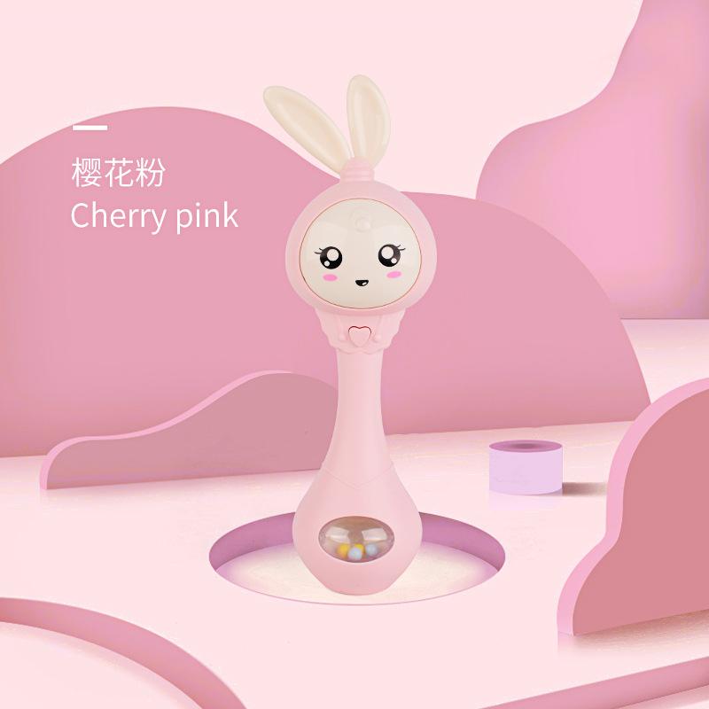 New Sand Hammer Electric Light Music Hand Shake Rhythm Stick Silicone Teether Bite Baby Toys Rattle