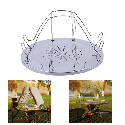 Toaster-Gestell Einfach Tragbar Edelstahl Toast-Gestell Outdoor Camping Toaster Faltbar Tragbarer Grill Mehrzweck-Herdgrill