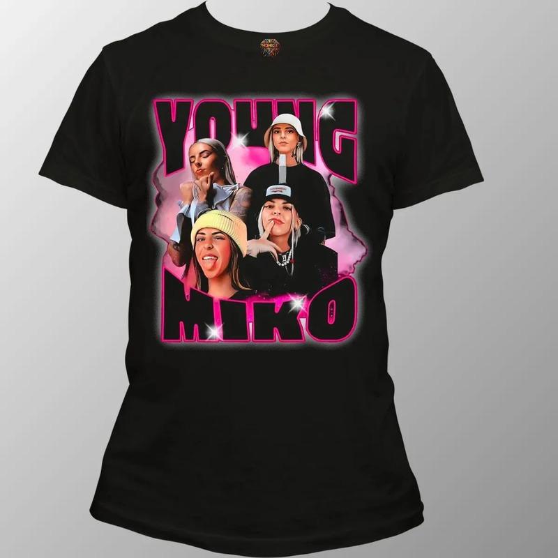 Playera Estampada Young Miko Pink M Dtf Monique S разноцветный