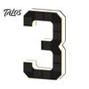 Weather Resistant House Sign Solar LED Number for Outside, 4.7" 6.7" Light Up Number, Modern Waterproof Address Outdoor Home Identification Plate Auto