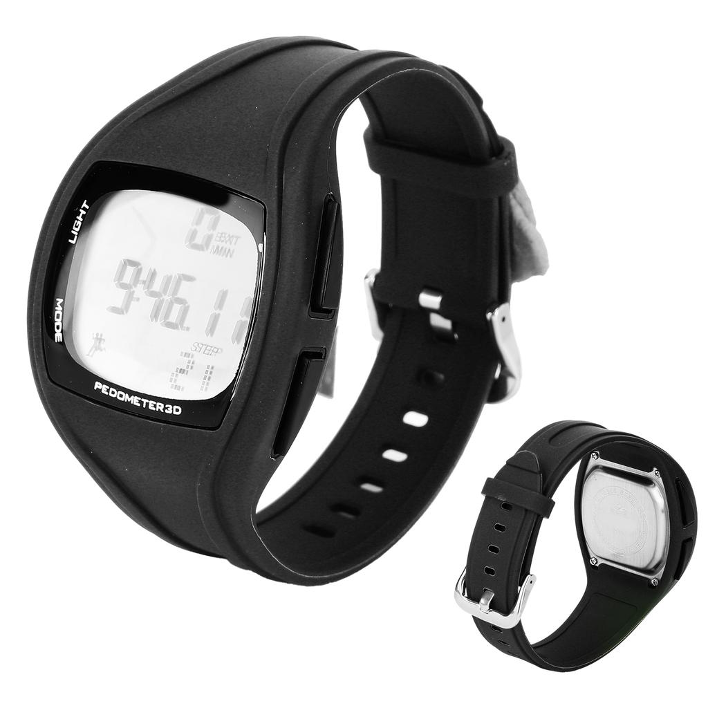 Multifunction Waterproof Intelligent Wrist Watch Sports Digital Step Counter WatchesBlack