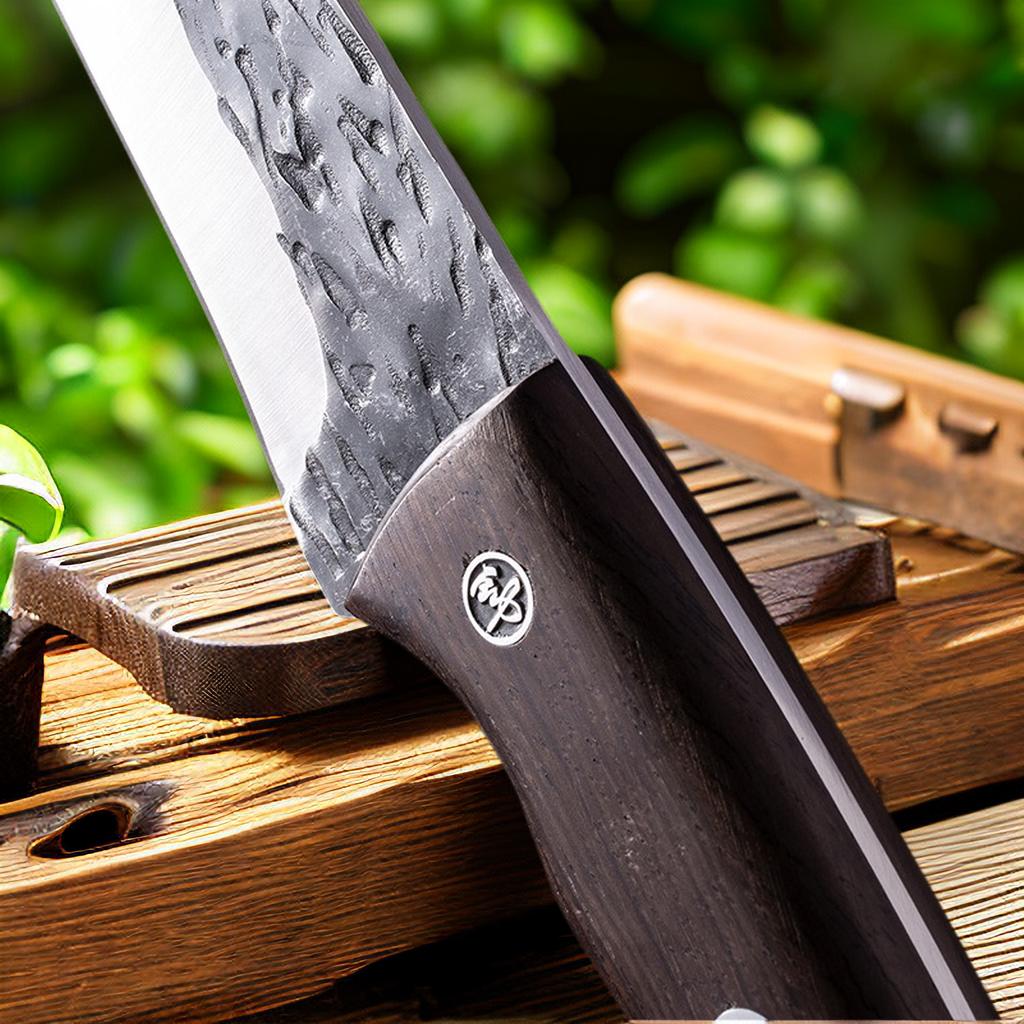 Meat Boning Butcher Knife High Carbon Steel Handmade Forged Kitchen Knives Chinese Meat Cleaver Knife Cooking Tool With Sheath