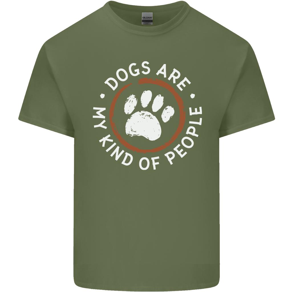 Dogs Are My Kind of People Funny Quote Unisexs Light Cotton TShirt