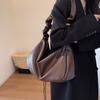Solid Color Ruched Underarm Bag Large Capacity Handbag All Match Pleated Bag  Ladies