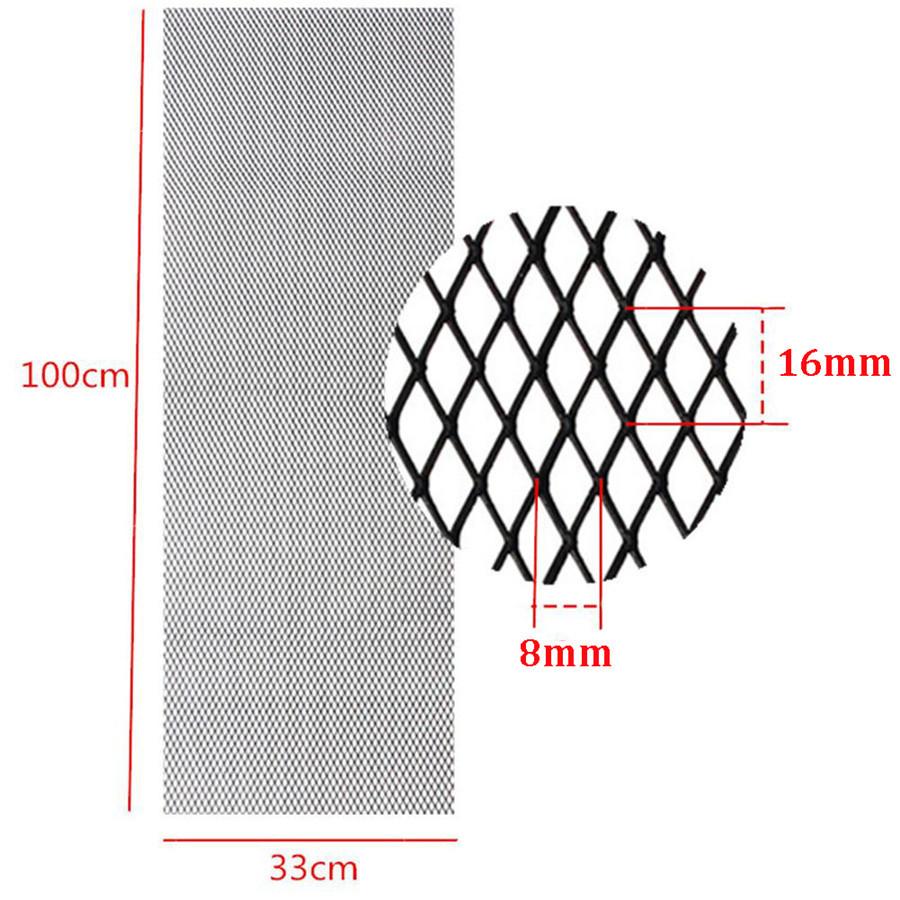

Aluminium Grille Mesh Car Fender Bumper Hood Vent Grill Net 6x8mm Rhombus Black