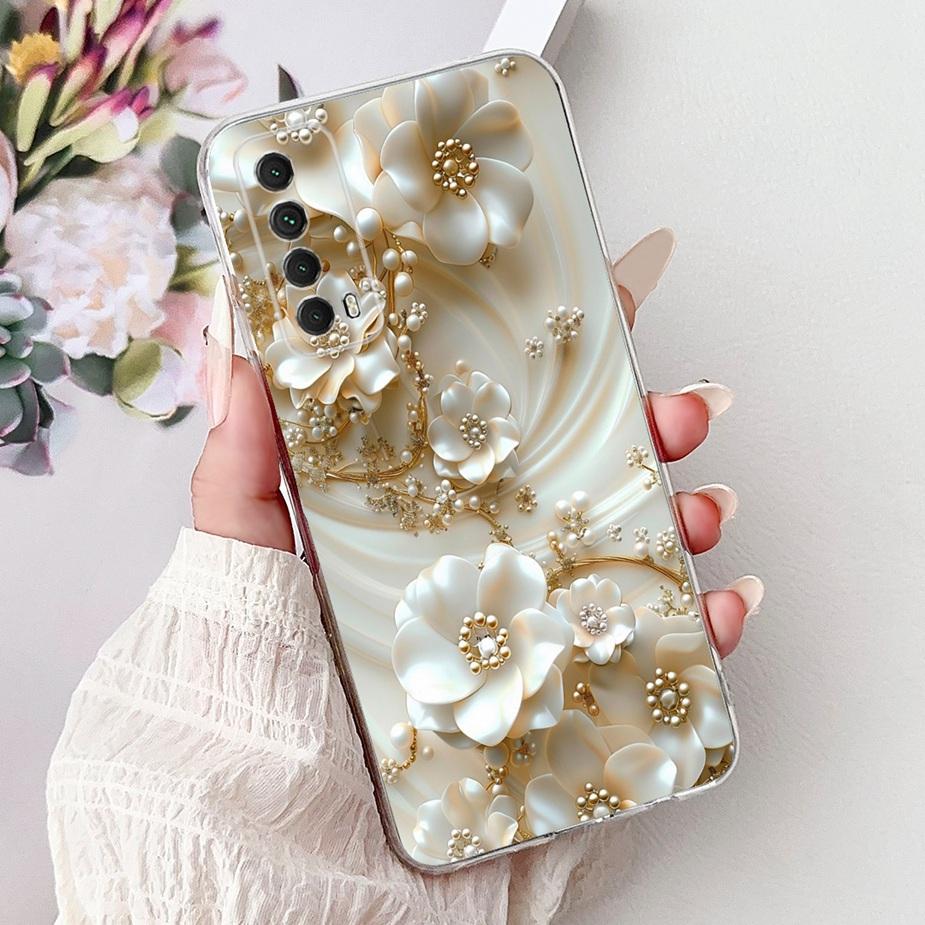 For Huawei Y7a Case PSmart 2021 Cute Cat Fashion Painted Cover Soft Slim Phone Case For Huawei P Smart 2021 Y 7a HuaweiY7a Shell