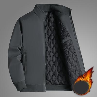 Plus Size 8xl Jacket for Men Thick Stand Collar Solid Winter Jacket Men Waterproof Warm Business Casual Men Coats