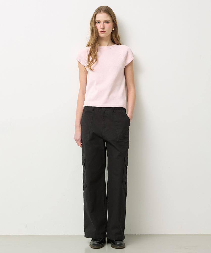 Nyuluki Feminine Short-Sleeved Knit_Light Pink
