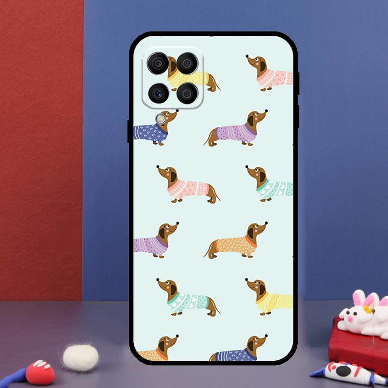 Sausage Dog Love For Samsung Galaxy M15 M55 M33 M13 M23 M53 M31 M51 M14 M34 M54 M20 M30s M52 M32 Phone Case