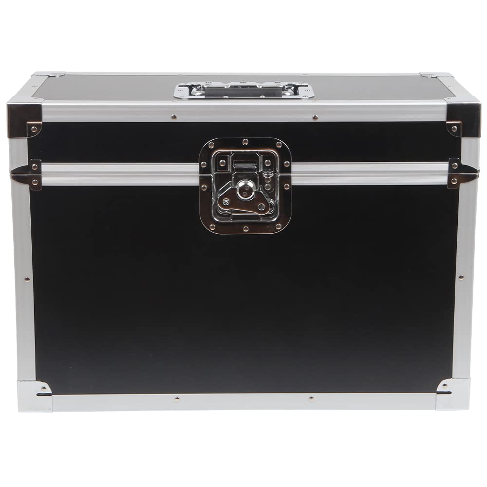 BAGandCASE ALIKAN Microphone Case, Aluminum Case for Wired and Wireless Microphones, Holds 24 Microphones, Aluminum Hard Case with Shoulder Strap,