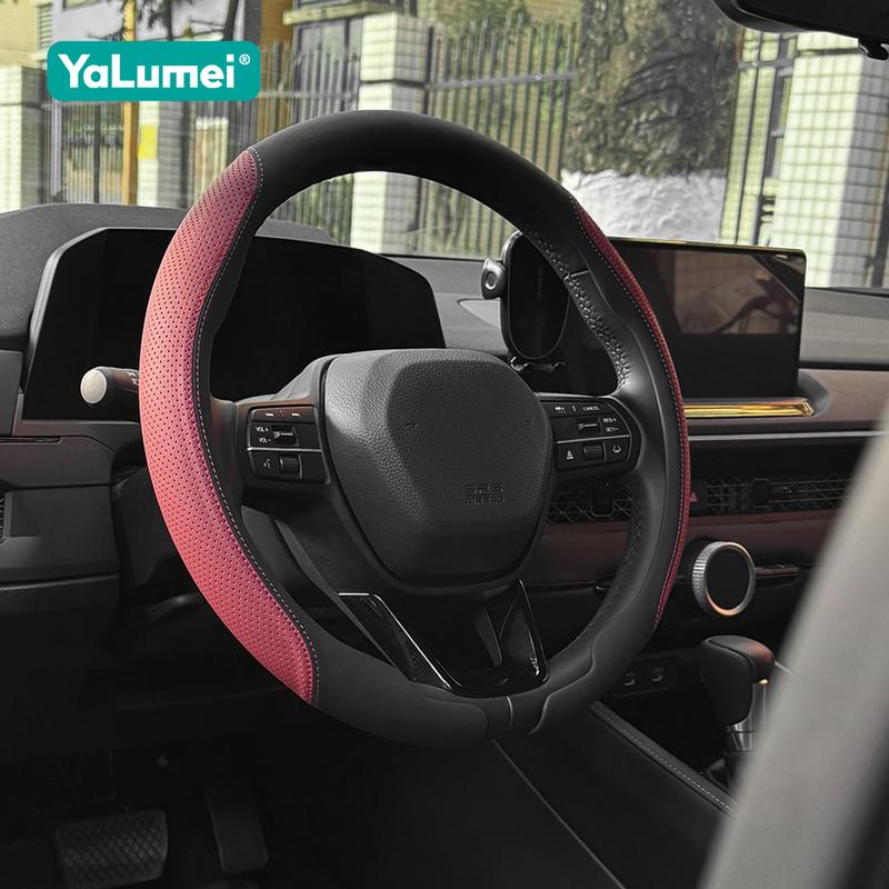 For BYD F3 F6 S6 S7 Atto 3 Yuan Song Pro Plus Tang Qin Plus Car Steering Wheel Cover Nappa Leather Breathable Accessories