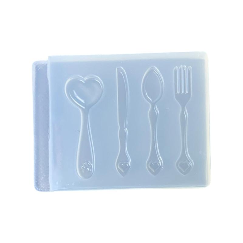 

Reusable Silicone Spoon And Fork Mold Safe Crafts Casting Mould for Creative Resin Art And Gift Making Decoration L