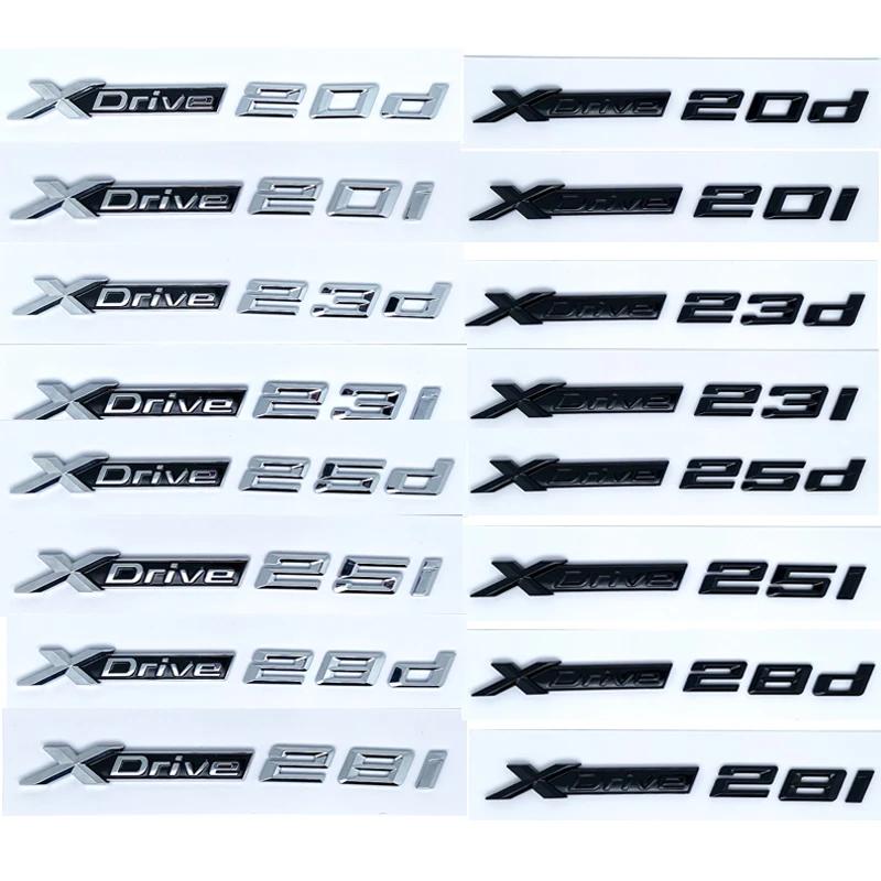 3D ABS XDrive Emblem Car Fender Rear Trunk Sticker X Drive 20d 20i 23d 23i 25d 25i 28d 28i For BMW X1 X2 X3 X5 X6 X7 UQ9
