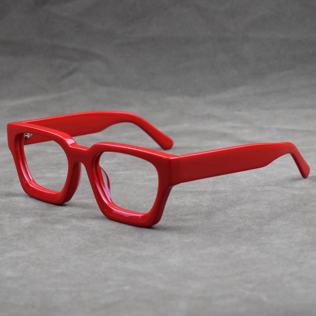 

Большие Ретро Корейские Оправы для Очков - Толстый Ацетат, Текстурированный 3D Дизайн, Модный Европейский и Американский Стиль