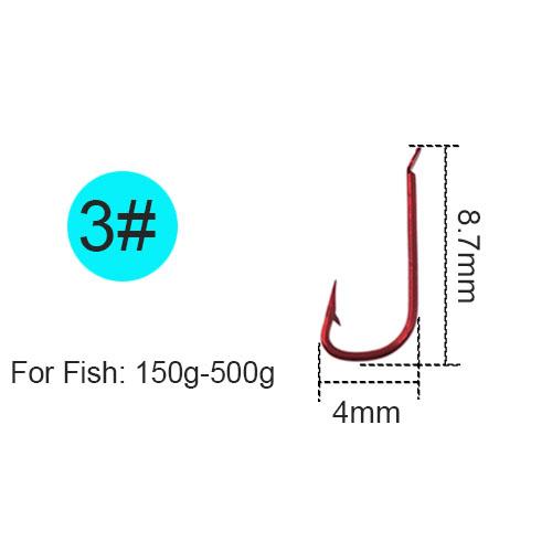 100pieces Red Fishing Hooks Live-Bait Hook High Carbon Steel Fishhook Fly Tying Hooks Carp Fishing Hook