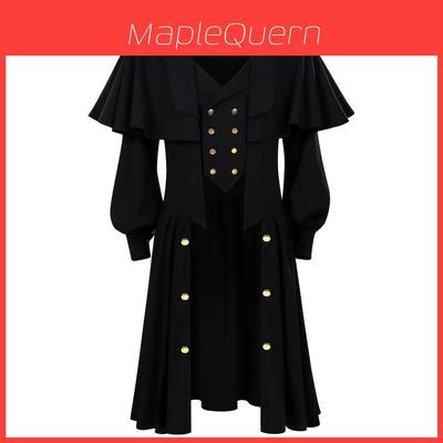 Gotischer Gentleman Vintage Mantel Aus Polyesterstoff Für Cosplay Und Bühnenauftritte