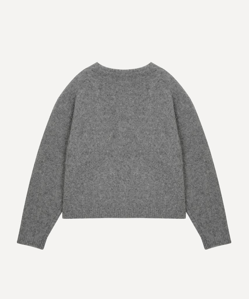 Daenkeudieo Hairy Alpaca Boxy Cardigan - Gray