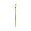 Stainless steel long handle stirring spoon milk powder coffee spoon dessert spoon creative golden small spoon small round spoon