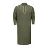 Mens Kaftan Thobe Button Down Casual  Shirts Long Sleeve Robe Cotton Linen Muslim Gown Shirt