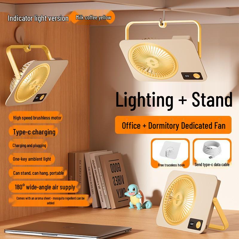 Rechargeable Desktop Fan with Three-Speed Adjustment