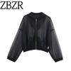 Za New Fall Women's Clothing 2025 Fashion Style Export Fashion All-Match Transparent Organza Hooded Outwear 4968800