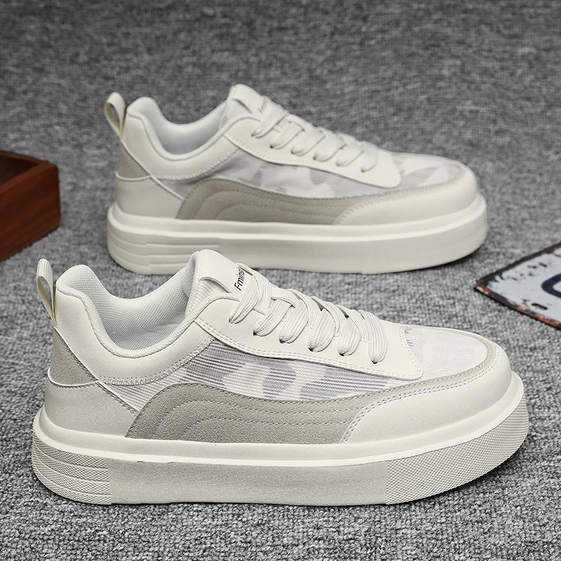 Men's Thick-sole Casual Shoes Summer Breathable Soft-sole Non-slip Comfort Outdoor Walking Shoes Fashion Light Sports Board Shoe