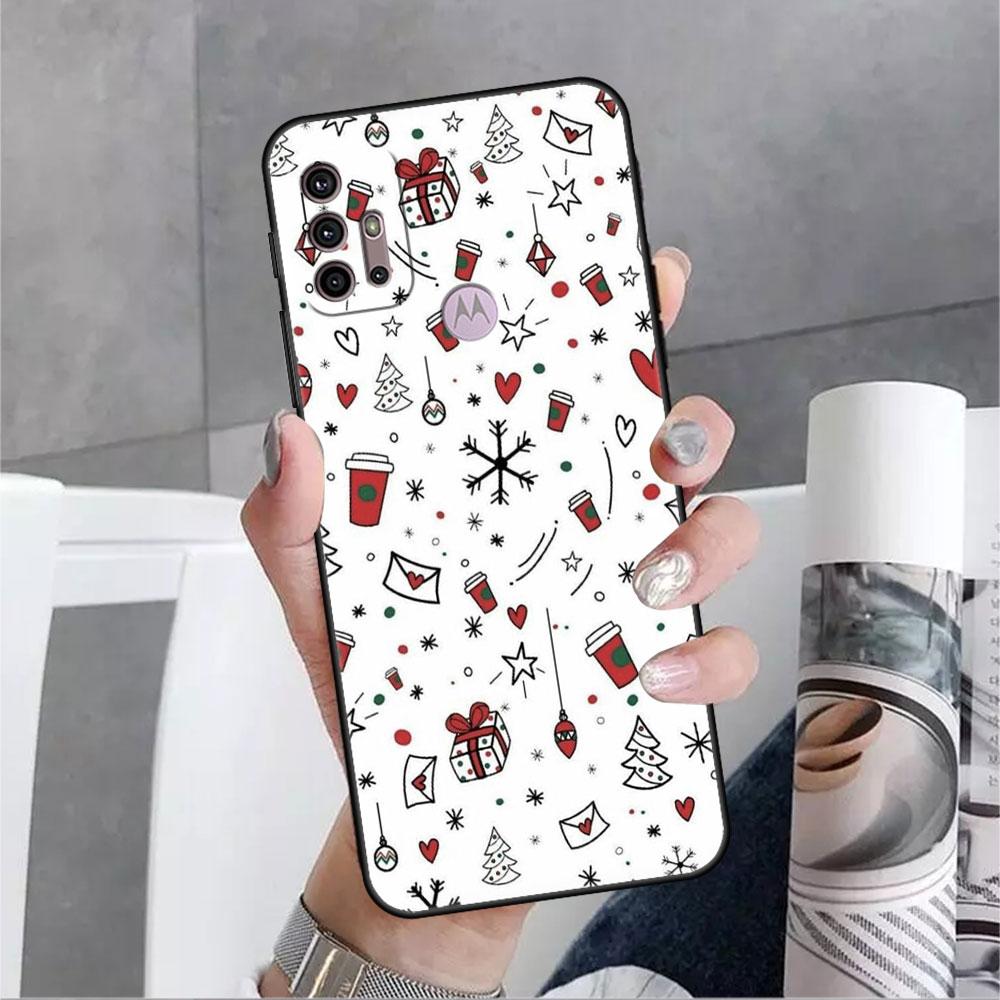 

Снежный рождественский чехол для Motorola G30 G60 G9 Play ONE Fusion G8 G50 E6s G82 Edge 20 Pro G Stylus 2021 Soft Phone Capas Moto G82