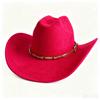 Western Vegan Suede Hat Cowboy Hat Jazz Panama Hat Unisex Women'S Hat Wide Brim Cowboy Hat Women'S Hat Chapu Cowboy