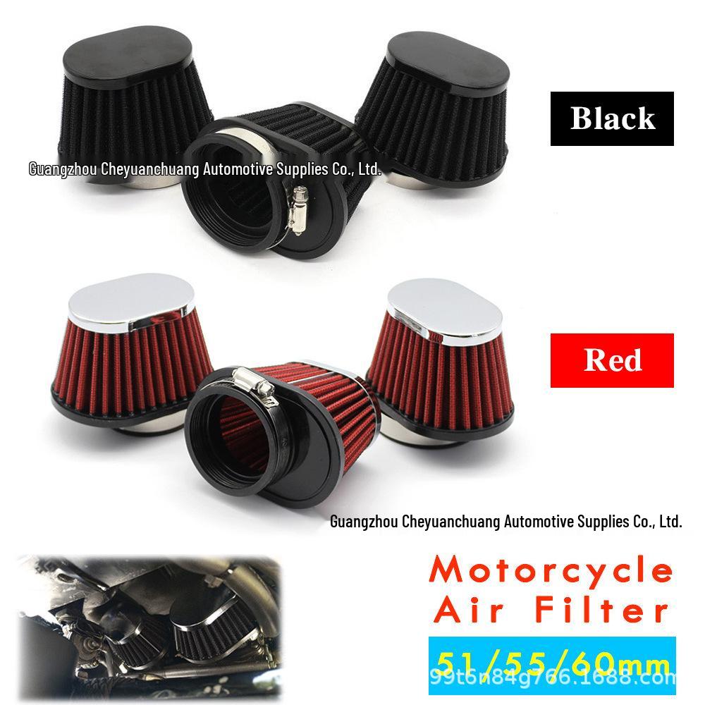 

Мотоциклетный выхлопной фильтр воздухозаборника, грибовидная головка с высоким потоком, диаметр 51-60 мм Black 55MM