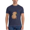 Capybara with a Leaf, Eat Your Greens! Classic T-Shirt Oversized T Shirt Men T Shirts for Men Mens Vintage T Shirts