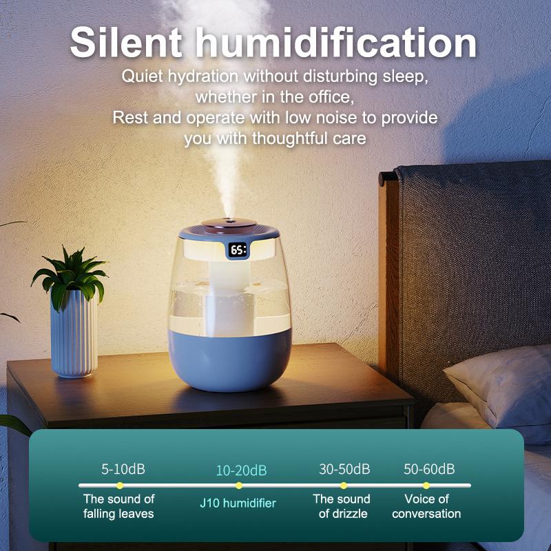 Air Humidifier 1300Ml Aroma Humidifier Double Spray Port Essential Oil Diffuser Usb Water Humidifier With Light For Home Office