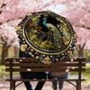 1PC Peacock Flowers Umbrella-8-Rib Reinforced, Automatic Open, Lightweight & Durable, Cute Fashion Accessory for Outdoor-P2658