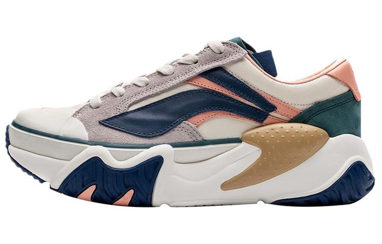 Li Ning Wave Нескользящие Износостойкие Низкие Повседневные Кроссовки Женские Белый Синий Розовый AGCP378-3 39
