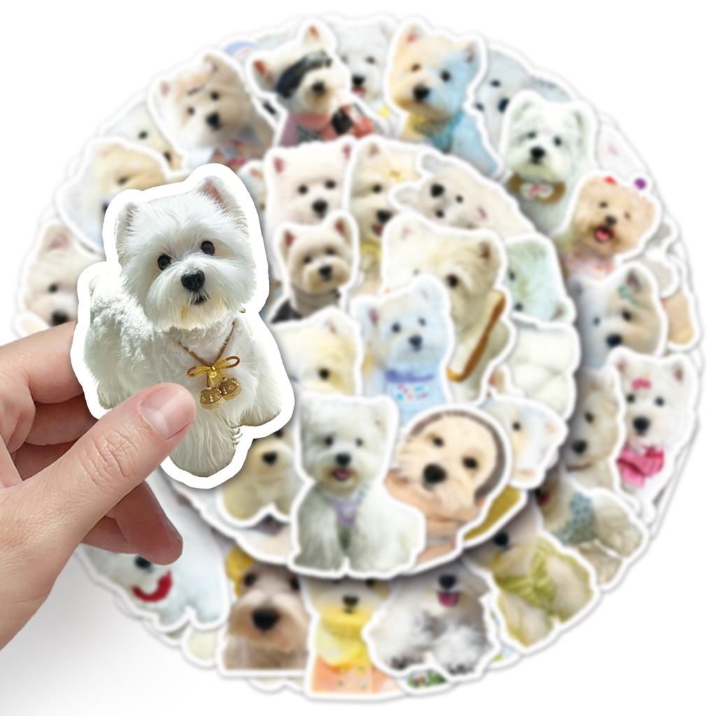 50 West Highland Graffiti Stickers Personalized Small and Fresh Ins Style Dog Decoration Mobile Suitcase Guka Stickers