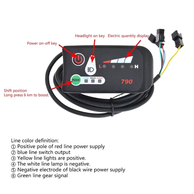 Electric Bike Display Universal 24V 36V 48V Waterproof LED Display Control Panel for Electric Bike Bicycles Scooter