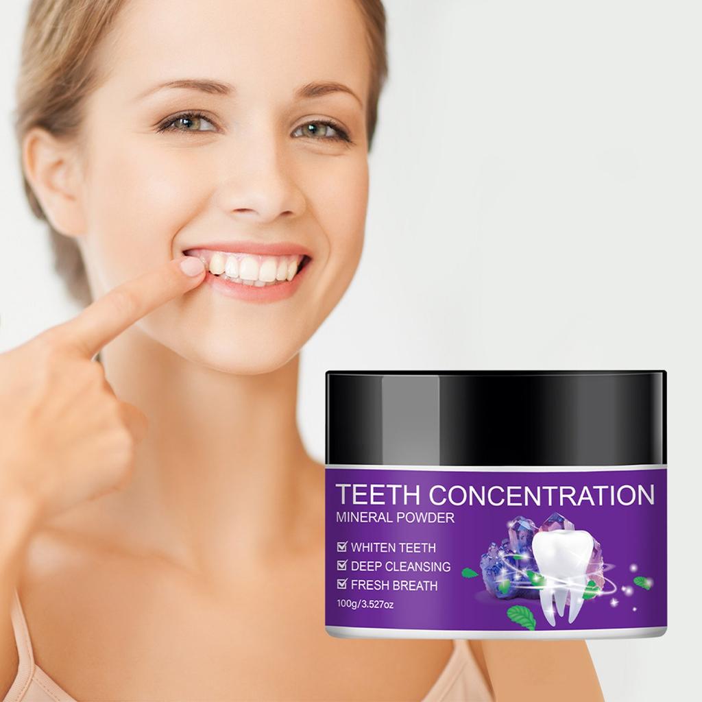 PURPLE CARBON TEETH WHITENING POWDER With Mint Violet Charcoal For Teeth Cleaning And Stain Removal 100g