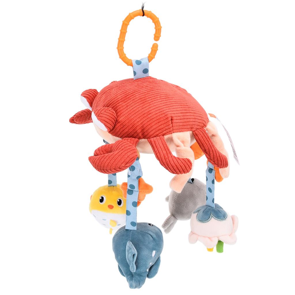 Baby Crib Mobile Baby Bed Rattles Hanging Plush Crab Bell Toys Stroller Pendant for Newborn