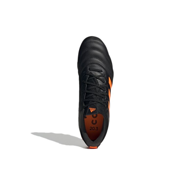 Adidas Copa 20.3 Round Toe Lace-Up MG (Rubber Short Studs) Slip-Resistant Durable Soccer Shoes Men Soccer Shoes Black Orange EH0907