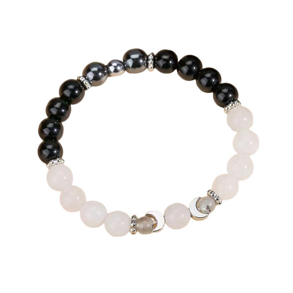 Quartz Jewelry Moon Phase Bracelet Moon Phases Faux Bracelet Adjustable Natural Protection Beaded Bracelet Anxiety Stress Relief