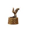 1 Pcs Retro Bronze Incense Burner Incense Seat Ornaments Chicken Statue Desktop Office Ornaments Antique Crafts