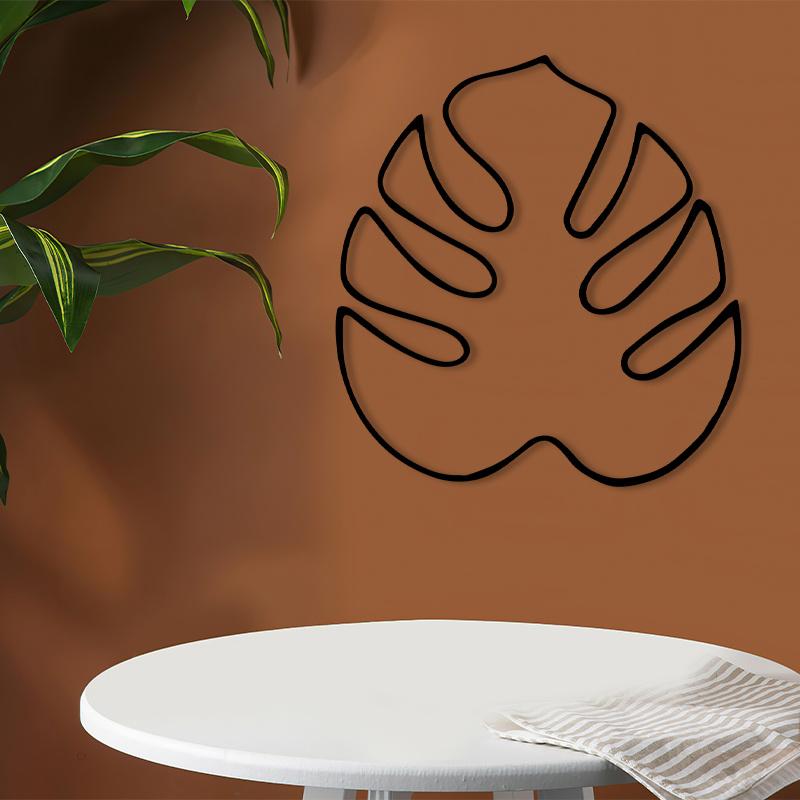 1pc Powder Coated Monstera Leaf Metal Wall Art Open Neon Sign Tropical Room Decor Easter Gift for Plant Lovers