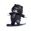 Car Dashboard Ornaments Automatic Sliding Skateboard Bear Mobile Cute Bear Decoration Interior Accessories Moving with Driving