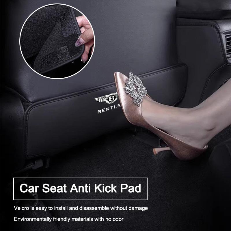 Leather Car Seat Back Anti Kick Pad Protection Mat For Bentley Continental GT MULLINER Bentayga Flying Hurtling Spur Accessories