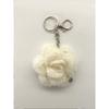 Slowslowly No.196 / Kid Mohair Camellia Keyring _ Cream