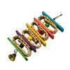 Corn Leaf Wooden Steel Hanging Toys Parrots Bird Squirrel Funny Chain Toy Bird Bites Climb Chew Toys
