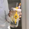 Portable High-Capacity Straw Water Cup - Summer Cool Design for Girls