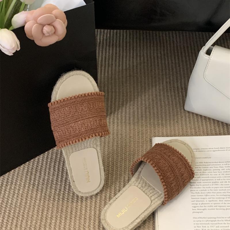 

Fashion 2025 Summer Women s Outdoor Platform Casual Round Toe Sandals Plus Size Simple Design Ladies Slippers For Beach Wear Female 40 коричневый