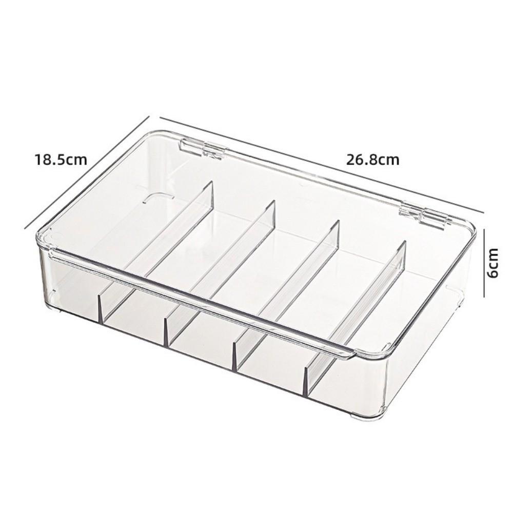 Transparent Glasses Storage Box 5 Grids Eyeglasses Container Multifunctional Sunglass Organizer